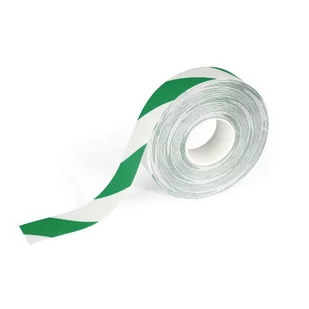 Taśma podłogowa do znakowania DURABLE Duraline 50mm x 0,7mm x 30m biało-zielona /1726131/ - Pachołki i taśmy ostrzegawcze - miniaturka - grafika 1