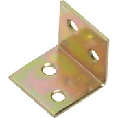 Zawiasy, okucia i inne akcesoria - Kątownik szeroki 30 mm x 30 mm x 30 mm ocynkowany na żółto - miniaturka - grafika 1