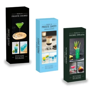 PAKIET 3 książek DRINKI ŚWIATA + PROSTE DRINK + PROSTE SHOTY - Napoje - miniaturka - grafika 1