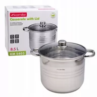 Garnki - Garnek gastronomiczny wysoki stalowy 8,5L - miniaturka - grafika 1