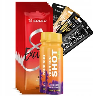 Soleo Excited 5x15ml Bronzer Rozgrzewający Z Efektem Tingle + Gratisy - Balsamy i kremy do opalania - miniaturka - grafika 1