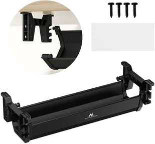 MACLEAN ORGANIZER PODBIURKOWY NA KABLE/ PRZEDŁUŻACZ MACLEAN, MAX. OBCIĄŻENIE 5KG, CARNY MC-106 B - Maskownice do kabli - miniaturka - grafika 1