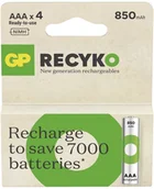Ładowarki i akumulatory - GP 4 x akumulatorki AAA / R03 Ni-MH 850mAh - miniaturka - grafika 1