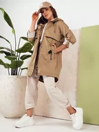 Kurtki damskie - Kurtka parka damska MEROY ciemnobeżowa Dstreet TY4289-L - miniaturka - grafika 1