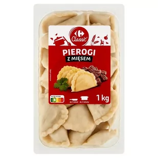 Carrefour Classic Pierogi z mięsem 1 kg - Szybkie dania obiadowe - miniaturka - grafika 1