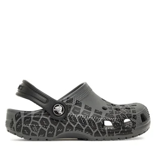 Klapki Crocs Kids Tire Print Classic Clog 211261 Szary - Buty dla chłopców - miniaturka - grafika 1