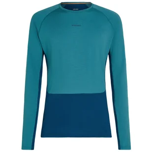 Męska koszulka Icebreaker Men Merino 200 ZoneKnit LS Crewe Rozmiar: L / Kolor: niebieski/jasnoniebieski - Koszulki sportowe męskie - miniaturka - grafika 1