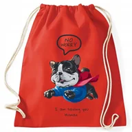 Plecaki worki - WORKO-PLECAK CZERWONY Do Szkoły Na Buty I'AM SAVUNG YOU HUMAN Różne Grafiki - miniaturka - grafika 1