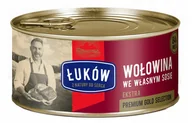 Pasztet i przetwory mięsne - ŁUKÓW WOŁOWINA W SOSIE WŁASNYM 300G KONSERWA - miniaturka - grafika 1