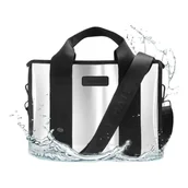 Torby podróżne - Case-Mate Mini Travel Tote Bag - Wodoodporna torba podróżna na ramię (Silver Chrome) - miniaturka - grafika 1