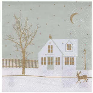 SANTEX Serwetki "Zimowy Domek", 33 cm, SANTEX, 20 szt SX5624-1 - Gadżety dla niej i dla niego - miniaturka - grafika 1