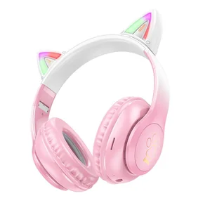 HOCO słuchawki bluetooth nagłowne W42 Kocie Uszy kwiat wiśni - Słuchawki - miniaturka - grafika 1