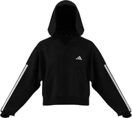Bluzy damskie - adidas Damska bluza z kapturem Essentials 3 paski French Terry z zamkiem błyskawicznym (1 szt.) - miniaturka - grafika 1