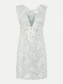 Sukienki - YAS Sukienka koktajlowa Olga 26036725 Srebrny Regular Fit - miniaturka - grafika 1