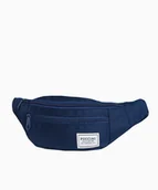 Torebki damskie - PUCCINI Granatowa materiałowa nerka z neonową podszewką - miniaturka - grafika 1