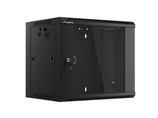 Szafa instalacyjna lanberg rack wisząca 19" 9u 450 drzwi szklane czarna (złożona)) - Szafy rack - miniaturka - grafika 1