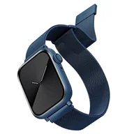 Akcesoria do smartwatchy - Apple Pasek wymienny Uniq Dante na Watch 42/44/45mm UNIQ-45MM-DANCBLU) Niebieski - miniaturka - grafika 1
