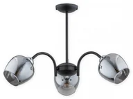 Lampy sufitowe - Lemir Katla żyrandol 3 pł. / czarny matowy + chrom + grafit O3063 W3 CZA + CH O3063 W3 CZA + CH - miniaturka - grafika 1