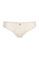 Spodnie damskie - Emporio Armani Damskie spodnie Eternal Lace Thong, Crystal Grey, L - miniaturka - grafika 1