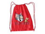 Torby szkolne - WOREK DO SZKOŁY WF/BUTY TOM I JERRY + IMIĘ \ - miniaturka - grafika 1