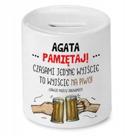 Skarbonki - Skarbonka Dla Agaty na Urodziny Imieniny Prezent z Nadrukiem ze Zdjęciem - miniaturka - grafika 1