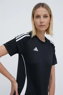 Koszulki sportowe damskie - adidas Performance t-shirt treningowy Tiro 24 kolor czarny IJ7675 - grafika 1