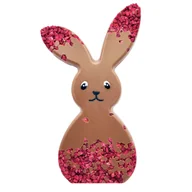 Czekolada - Wielkanocny Zając z mlecznej czekolady, z malinami (80g) - miniaturka - grafika 1