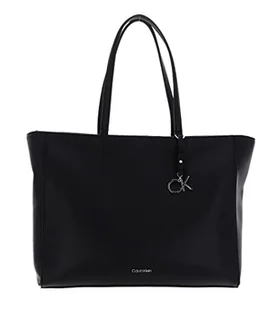 Calvin Klein Torba Tote Bag Damska Ck Must Shopper Medium z Zipkiem, Czarny (Ck Black), Czarny (Ck Black), Jeden rozmiar, Czarny - Torebki damskie - miniaturka - grafika 1