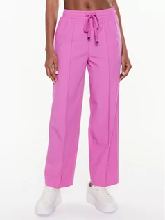 Spodnie damskie - United Colors Of Benetton Spodnie materiałowe 40K6DF035 Różowy Relaxed Fit - grafika 1