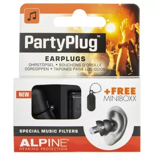 Alpine Hearing Protection Alpine PartyPlug czarne zatyczki do uszu - Akcesoria BHP - miniaturka - grafika 1
