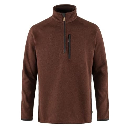 Fjallraven 87154-215 Övik Polar Half Zip M długi sweter męski jesienny liść, rozmiar XL