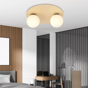 Emibig Kenzo lampa sufitowa 2-punktowa brązowa/biała 1142/2B 1142/2B - Lampy sufitowe - miniaturka - grafika 2