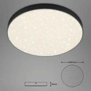 Lampa sufitowa LED Flame Star 840, Ø38,7 cm czarna - Lampy sufitowe - miniaturka - grafika 3