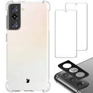 Etui i futerały do telefonów - Bizon Etui + 2x szkło + obiektyw Case Clear Galaxy S21 przezroczyste BCCGALS21CL - miniaturka - grafika 1