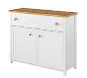 Komody - Skandynawska biała komoda na nóżkach - so L4-S37 - miniaturka - grafika 1