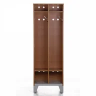 Szafki BHP - B2B Partner Szafa ubraniowa dwuczęściowa wysoka, orzech 610760 - miniaturka - grafika 1