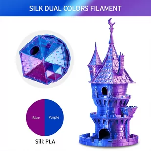 ERYONE Dual Color Silk PLA Filament 1kg - Purple - Filamenty i akcesoria do drukarek 3D - miniaturka - grafika 2
