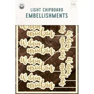 Scrapbooking - Zestaw tekturek napisów P13 - W DNIU URODZIN - 8 szt. - miniaturka - grafika 1