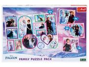 Puzzle - Trefl Puzzle Family Pack 3w1 z postaciami z bajek, 500 części (Wzór Kraina Lodu 2) 5900511931112 - miniaturka - grafika 1