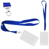 Przybory szkolne - Identyfikator pionowy holder A7 przezroczysty targowy 81x110mm + smycz - miniaturka - grafika 1