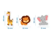 Gumki biurowe - PG154-01 ANIMALS gumka do ścierania 30 x 30 mm 3 szt. - miniaturka - grafika 1