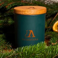 Świece - Aromateka Świeca sojowa - Pomarańcza z cynamonem exclusive zielona 280ml - miniaturka - grafika 1