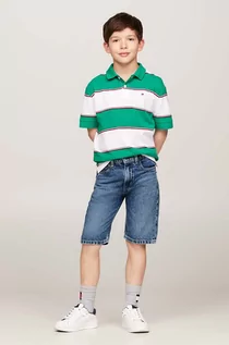 Spodnie i spodenki dla chłopców - Tommy Hilfiger szorty jeansowe dziecięce kolor niebieski - grafika 1
