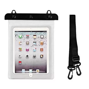 Etui wodoszczelne na tablet PVC z regulowanym paskiem Outdoor - białe HURTEL - Etui i futerały do telefonów - miniaturka - grafika 1