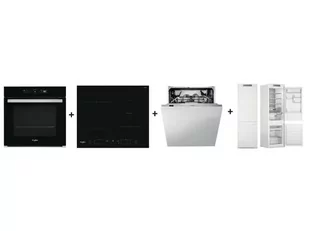 Whirlpool Piekarnik AKZ9 6240 NB + Płyta WB B3960 BF + Zmywarka WCIO 3T341 PES + Lodówka WHC18T341 - Zestawy AGD - miniaturka - grafika 1