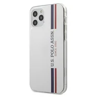 Etui i futerały do telefonów - U.s. polo assn US Polo USHCP12MPCUSSWH iPhone 12 6,1" Max/Pro biały/white Tricolor Collection - miniaturka - grafika 1