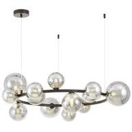 Lampy sufitowe - NOWOCZESNA LAMPA WISZĄCA CZARNO-DYMIONY MERIDO W15 - miniaturka - grafika 1
