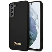 Etui i futerały do telefonów - Guess GUHCS22MLSLMGBK S22+ S906 czarny/black hardcase Silicone Script Metal Logo GUE001838-0 - miniaturka - grafika 1