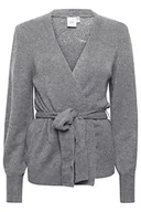 Kurtki damskie - ICHI Damska kurtka z dzianiny IHKAMARA CA, 200319/Dark Grey Melange, XS - miniaturka - grafika 1