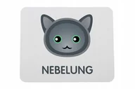 Podkładki pod mysz - Podkładka pod mysz z kotem Nebelung - miniaturka - grafika 1